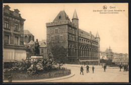 AK Gand, Chateau Gerard Le Diable, Statue Lievin Bauwens  - Autres & Non Classés