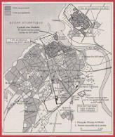 Plan De Rabat. Maroc. Ville Européenne Et Musulmane. Larousse 1960. - Documents Historiques