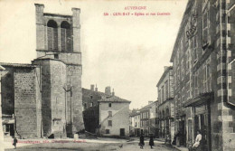 CUNLHAT Eglise Et Rue Centrale Animée RV - Cunlhat