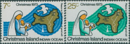 Christmas Island 1973 SG57-58 Christmas Set MNH - Christmaseiland