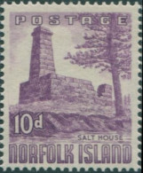 Norfolk Island 1953 SG17 10d Violet Salt House MLH - Isola Norfolk