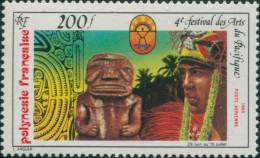 French Polynesia 1985 Sc#C213,SG453 200f Arts Festival Papeete MLH - Autres & Non Classés