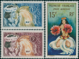 French Polynesia 1964 Sc#208-C30,SG33-35 Tahitian Dancers Set MNH - Andere & Zonder Classificatie