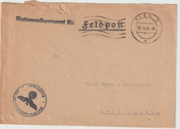 German Feldpost WW2 - Marineverpflegungsamt Kiel Posted Kiel 1 28.4.1942. Postal Weight 0,04 Kg. Please Read Sales Condi - Militares