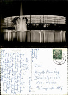 Ansichtskarte Dortmund Westfalenhalle Beleuchtet Bei Nacht, Wasserspiele 1956 - Dortmund