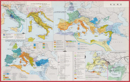 Rome. Antiquité. Conquête Romaine. Voies Romaines. République. Empire. Italie. Larousse 1960. - Documents Historiques