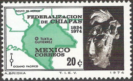 MEXICO 1974 150 ANIVERSARIO DE LA FEDERACION DE CHIAPAS     ** - Messico