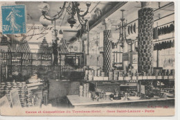 PARIS   Caves Et Comestibles Du TERMINUS-HOTEL  Gare St Lazare - Cafés, Hôtels, Restaurants