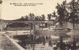 REIMS En 1919 Pont De Soissons Sur Le Canal RV - Reims
