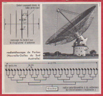 Radiotélescope. De Parkes. Nouvelle Galles Du Sud, Australie. Schémas ... Larousse 1960. - Historical Documents