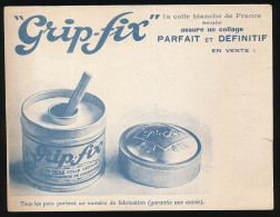 Buvard 17,8 X 13,5 GRIP-FIX La Colle Blanche De France Garantie Un An - Papierwaren