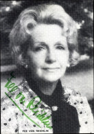 CPA Schauspielerin Fee Von Reichlin, Portrait, Autogramm - Acteurs