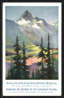 Künstler-AK Souvenir Of The Canadian Pacific Railway, Landschaftsbild  - Publicité