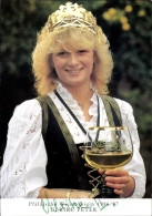 CPA Schauspielerin Ulrike Peter, Portrait, Autogramm, Pfälzische Weinkönigin 1986/87, Weinkelch - Acteurs