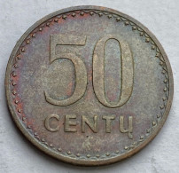 1991 Lithuania Standard Coinage Coin 50 Centu,KM#90,4030 - Lituania