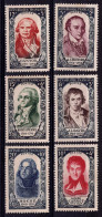 Timbre France Y&T Série N° 867 à 872 **. Neufs Luxe.Personnages 1950 (6) La Cote Est De 100€  (Vendu A - 87.5%) - Unused Stamps