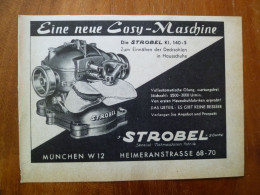 Publicité Pour Industrie De La Chaussure En RFA 1958 Machine à Coudre Semelle Strobel Nähmaschinen Decksohlen München - Publicités