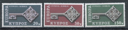 Europa CEPT 1968 Chypre - Cyprus - Zypern Y&T N°299 à 301 - Michel N°307 à 309 *** - 1968