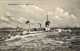 CPA Deutsches Kriegsschiff, U-Boot, U-7, Kaiserliche Marine - Autres & Non Classés
