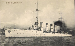CPA Deutsches Kriegsschiff, SMS Stralsund, Kleiner Kreuzer, Kaiserliche Marine - Sonstige & Ohne Zuordnung