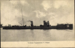 CPA Deutsches Kriegsschiff, Turbinen-Torpedoboot V. Klasse, Kaiserliche Marine - Autres & Non Classés