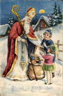 CPA St. Nikolaus, Kinder, Sack Mit Geschenken - Andere & Zonder Classificatie