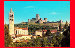 ITALIA - UMBRIA - Assisi (Perugia) - Rocca Maggiore E Basilica Di S. Chiara - Cartolina Viaggiata Nel 1976 - Altri & Non Classificati