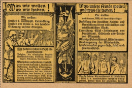 Artiste CPA Kaiserreich Propaganda, Was Deutsche Wollen, Was Wollen Deutsche Feinde - Autres & Non Classés