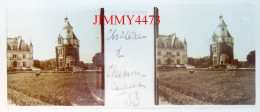 Château De Chenonceau - Plaque De Verre En Stéréo - Taille 44 X 107 Mlls - Glass Slides