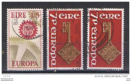 IRLANDA:  1967/68  EUROPA  CEPT  -  3  VAL. US.  -  YV/TELL. 192 + 203x2 - 1967