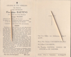 Sint-Niklaas, Florentina Baetens, Madou,1947 - Images Religieuses
