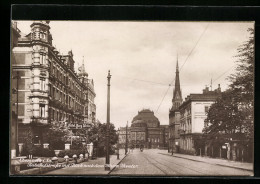 AK Chemnitz I. Sa., Bahnhofstrasse Hotel Burg Wettin Und Dem Neuen Theater  - Theatre