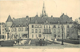 38 - Grenoble - Hôtel De Ville (ancien Château De Lesdiguières) - Animée - Correspondance - Oblitération Ronde De 1908 - - Grenoble