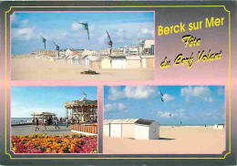 62 - Berck Sur Mer - Multivues - Vol De Cerfs-volants Sur La Plage - Manège - Flamme Postale - CPM - Voir Scans Recto-Ve - Berck