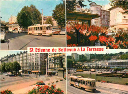 42 - Saint Etienne - De Bellevue à La Terasse - Multivues - Tramway - Carte Dentelée - CPM - Voir Scans Recto-Verso - Saint Etienne