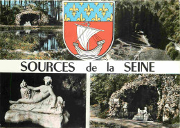 21 - Saint Germain Source Seine - Source De La Seine - Multivues - Blasons - Mention Photographie Véritable - Carte Dent - Autres & Non Classés