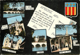 37 - Amboise - Multivues - Blasons - Flamme Postale De Amboise - CPM - Voir Scans Recto-Verso - Amboise