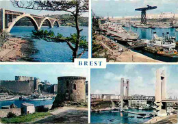 29 - Brest - Multivues - Bateaux - Flamme Postale - Voir Scans Recto Verso  - Brest