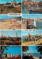 17 - Ile De Ré - Multivues - Anes En Culottes - Folklore - Scènes De Plage - Bateaux - Carte Neuve - CPM - Voir Scans Re - Ile De Ré