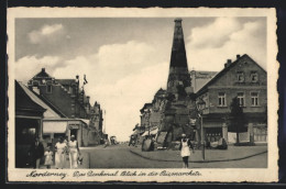 AK Norderney, Denkmal, Blick In Die Bismarckstr.  - Norderney