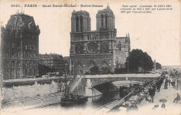 75-PARIS NOTRE DAME ET QUAI SAINT MICHEL-N°T5203-F/0327 - Notre-Dame De Paris