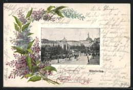 AK Wiesbaden, Blick Auf Kochbrunnen, Blumenstrauss  - Wiesbaden