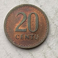 1991 Lithuania Standard Coinage Coin 20 Centu,KM#89,4749 - Lituanie