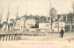 58 - Cosne Cours Sur Loire - Quai De L'Hotel De Ville Et Pont Des Dimanches - Animée - CPA - Voir Scans Recto-Verso - Cosne Cours Sur Loire