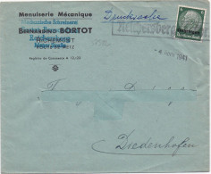 37322# HINDENBURG LOTHRINGEN LETTRE Obl REICHERSBERG 4 Avril 1941 RICHEMONT MOSELLE THIONVILLE - Brieven En Documenten