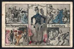 Künstler-AK Hamburg, Margueritentag 1911, Menschen Werden Mit Blumen Geschmückt  - Autres & Non Classés