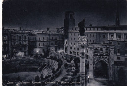 Cartolina Lecce - Anfiteatro Romano - Colonna S.orazio - Notturno - Lecce