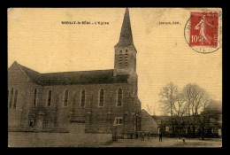 03 - NEUILLY-LE-REAL - L'EGLISE - CARTE TOILEE ET COLORISEE - Autres & Non Classés