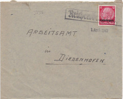 37326# HINDENBURG LOTHRINGEN LETTRE Obl REICHERSBERG 1 Avril 1941 RICHEMONT MOSELLE THIONVILLE - Briefe U. Dokumente