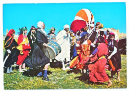 CPSM / CPM 10.5 X 15 Tunisie Mariage Bédouin  La Mariée Dans La Jehfa   Musiciens Femmes En Costumes Folkloriques - Tunisia